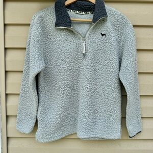 VS Pink Sherpa Quarter Zip Pullover